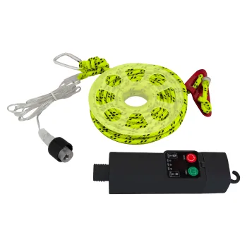 Abspannleine mit integrierter LED-Beleuchtung gelb