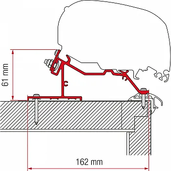 Adapter Caravan Roof - 400 cm
