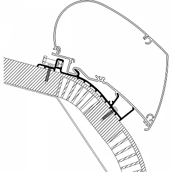 Adapter Carthago Chic ab Bj. 2015 zu TO Serie 6 und 9, Länge 4,5 m -