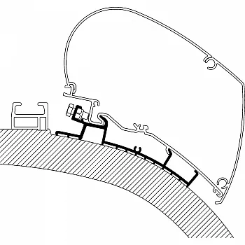 Adapter Carthago Chic bis Bj. 2014 zu TO 6 und 9, Länge 4,5 m -