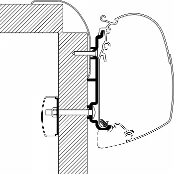 Adapter Frankia für TO Serie 5 und 8, Länge 3,5 m -