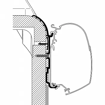 Adapter für Bürstner Ixeo T680 für TO Serie 5 und 8, Länge 4 m -