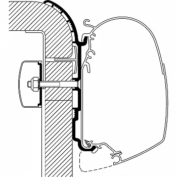 Adapter für Bürstner zu TO Serie 5, Länge 3 m -