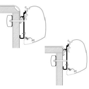 Adapter für Rapido Serie 7, 8, 9 zu TO Serie 5 und 8, 3,50 m