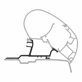 Adapter für Renault Master ab Bj. 2010/04 zu Markisen Dometic Serie 2, Länge 3,25 m -