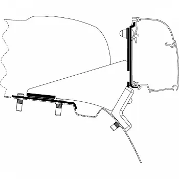 Adapter MB Vito / V-Klasse mit SCA-Aufstelldach für Thule 4200 -