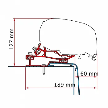 Adapter Rapido C Line - 400 cm, Markisenadapter F80