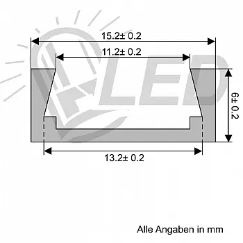 Alu Profil - flache Bauform