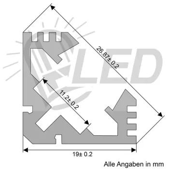 Aluminiumeckprofil 100