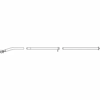Andruckstange für Dauervorzelt - 22 mm, 165-260 cm