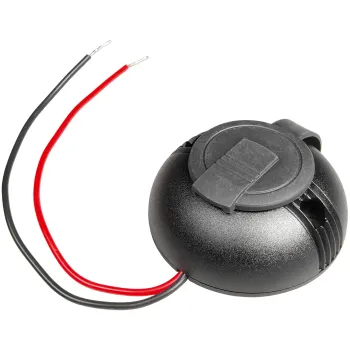 Aufbau-Doppelsteckdose USB-C/USB-A rund, mit Deckel