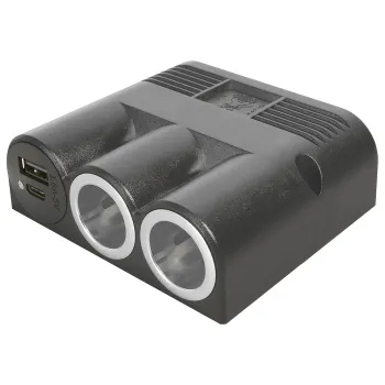 Aufbau-Dreifachsteckdose, 2 Power | USB-A | USB-C