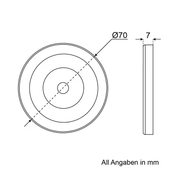 Aufbauleuchte mit Dimmschalter, 3 W, chrom, ø 70 mm