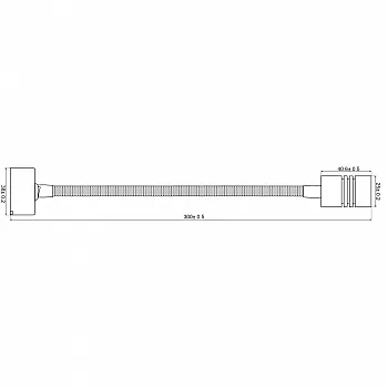 Aufbauleuchte Schwanenhals LED1x2SSH22S - Leseleuchte 3000K, 300 mm Hals