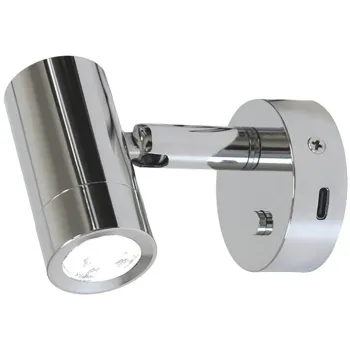 Aufbauspot Mini Tube D4, Power LED, mit Schalter, chrom