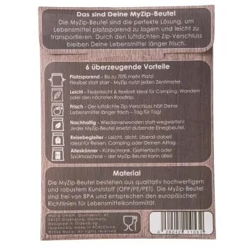 Aufbewahrungsbeutel Camping, 5-tlg. Set, Gr. XS - 90 ml
