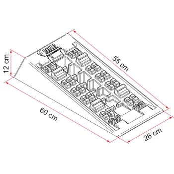 Auffahrkeil Level System, 60 cm, 12 cm Jumbo, 2er-Set