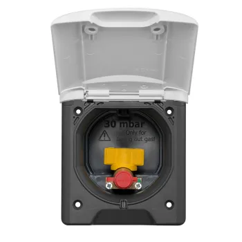 Außensteckdose Gas, reinweiß