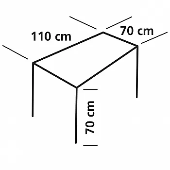 Bambus Rolltisch Chambery M - 110 x 70 x 70 cm