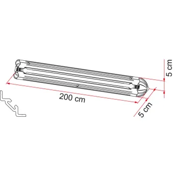 Befestigungsschienen Heckgarage Garage-Bars Corner