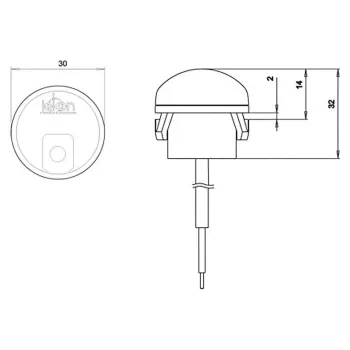 Begrenzungsleuchte PL 30 b, 30 x 32 mm