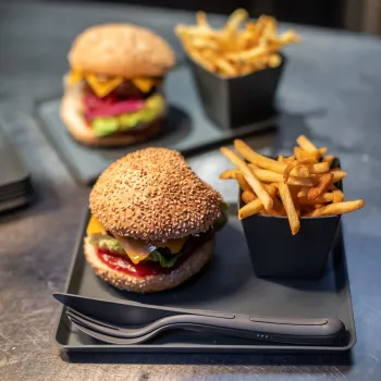 Besteckset KLIKK, grau