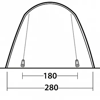 Busvorzelt Fairfields - 290 x 210 x 290 cm