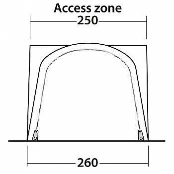 Busvorzelt Newburg 160 Air - 260 x 210 x 160 cm