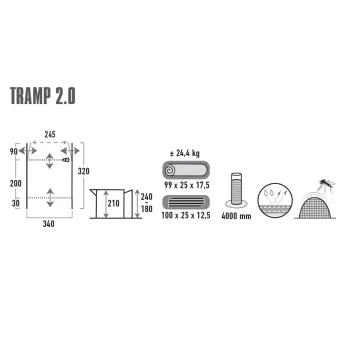 Busvorzelt Tramp Grey 2.0
