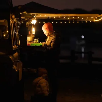 Campinglaterne aus Silikon