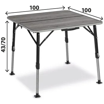 Campingtisch Elùtop ComPack Square, 100 cm