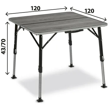 Campingtisch Elùtop ComPack Square, 120 cm