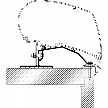 Caravan Roof Adapter zu TO Serie 6 und 9, 3 x 1 m -