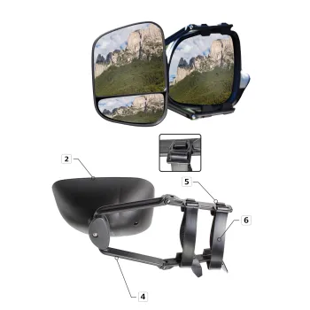 Caravanspiegel Gamma Ang, links