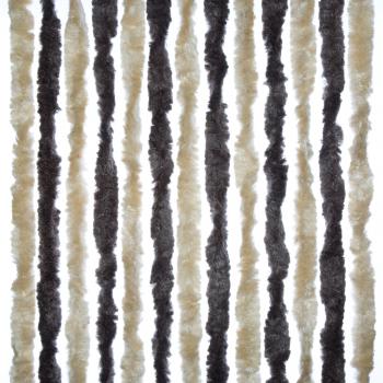 Chenille-Flauschvorhang Zelt/Balkon - 100 x 205 cm, braun/beige