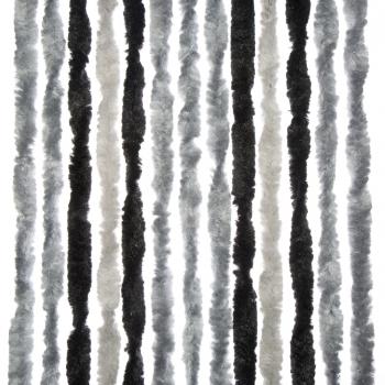Chenille-Flauschvorhang Zelt/Balkon - 100 x 205 cm, hellgrau/silber/anthrazit