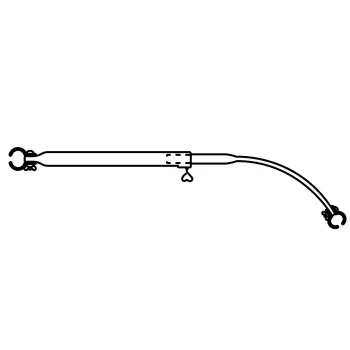 Dachauflagestange Alu gebogen, 205 - 255 cm, ø 25 mm
