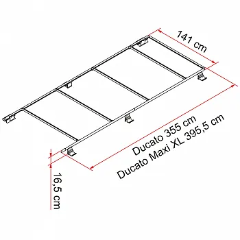 Dachreling Roof Rail Ducato Maxi XL - für Ducato ab Bj. 2006