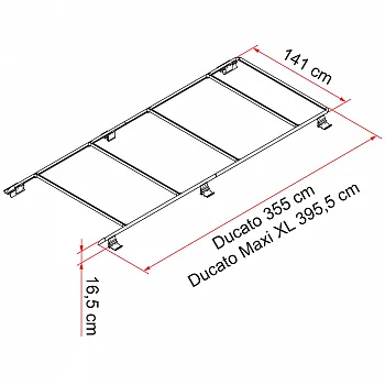 Dachreling Roof Rail Ducato - schwarz