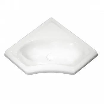 Eckwaschbecken - weiß, 420 x 170 x 420 mm