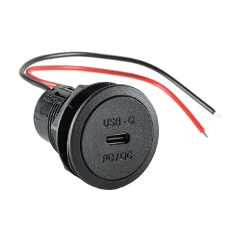 Einbausteckdose USB-C 12 - 24 V DC mit integriertem Spannungswandler, USB-C