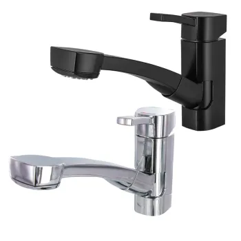 Einhebelmischer Capri mit Dusche Piccina, schwarz matt