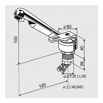 Einhebelmischer Keramik De Luxe - chrom/schwarz, SB-verpackt