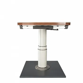 Einsäulen-Tischgestell mit Verschiebung - und Verdrehung