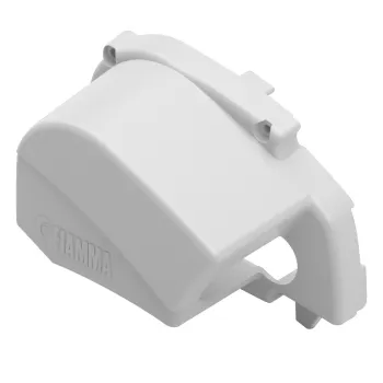 Endkappe, links, polarweiß für Markise F80s