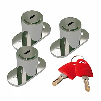 Ersatzschloss One Key System - 3 Schlösser mit 2 Schlüsseln