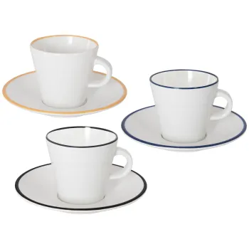 Espressoset Linea Line, blau