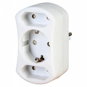 Euromultistecker 2+1 - weiß