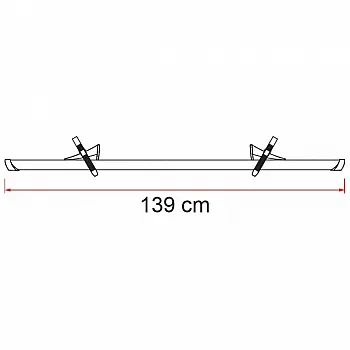 Fahrradschiene Rail Premium - XL, 139 cm, silber