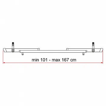 Fahrradschiene Rail Quick C - silber, schwarz